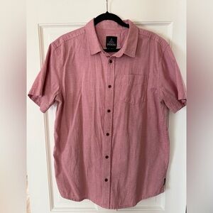 Prana Men's Pink Short Sleeve Shirt
